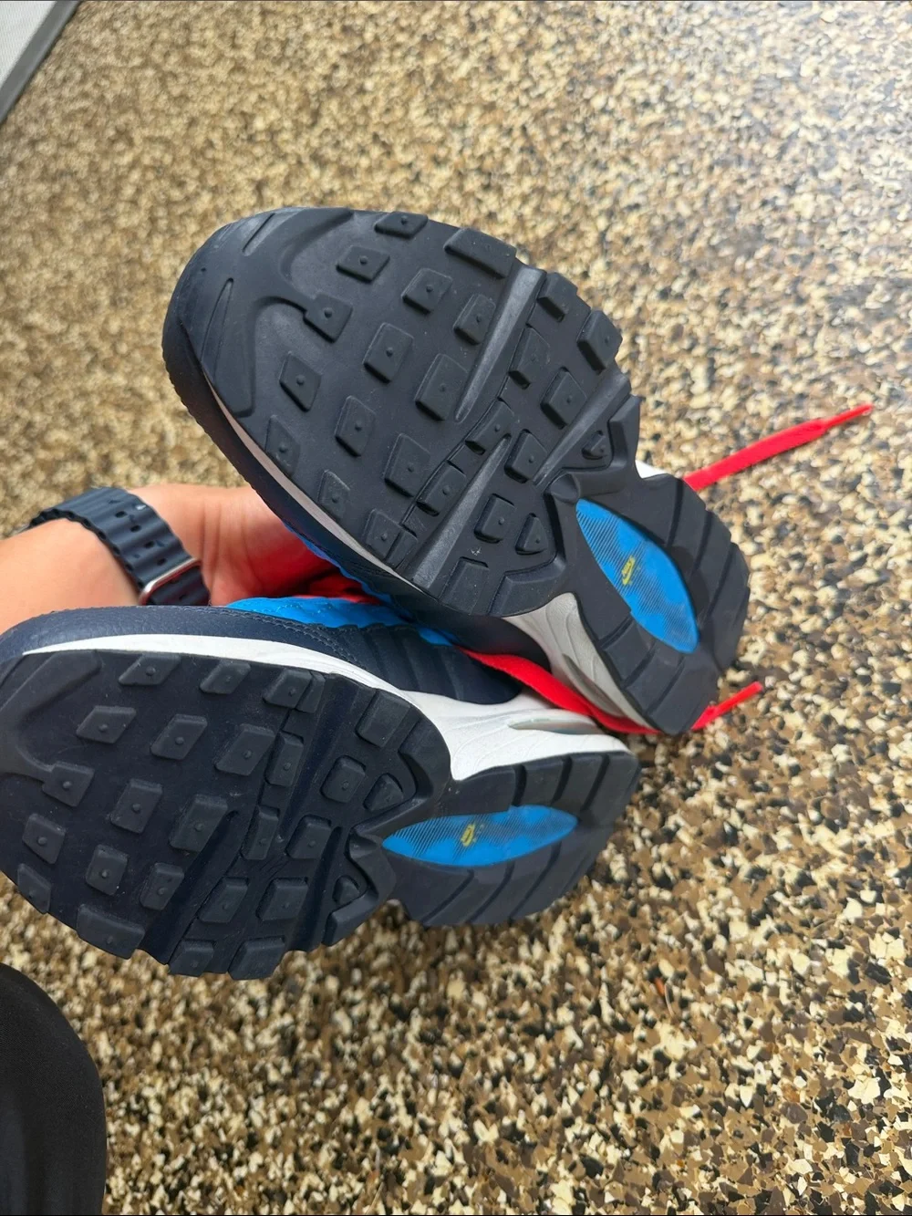 Nike Kids Red, Blue & Yellow Colorblock Sneakers